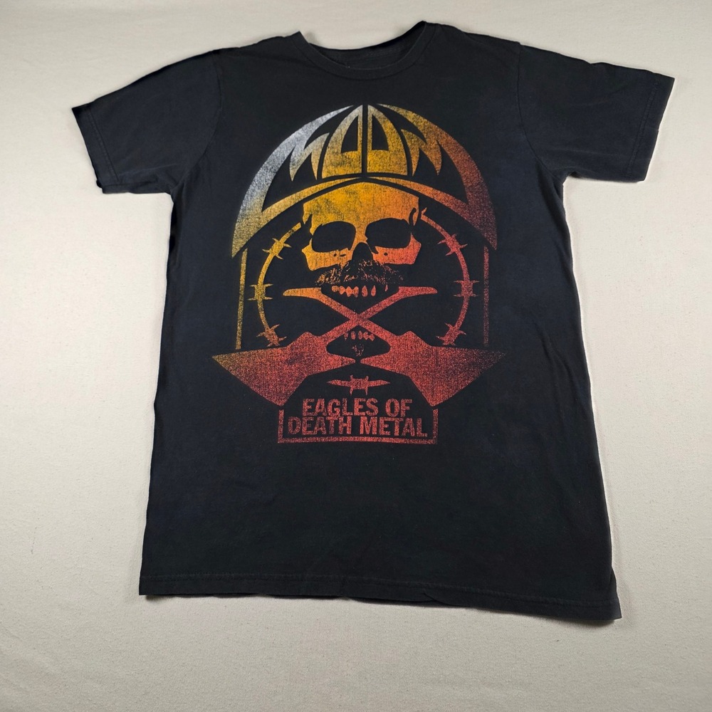 Eagles of Death Metal Band T-Shirt Mens Black Skull Graphic Rock Tee